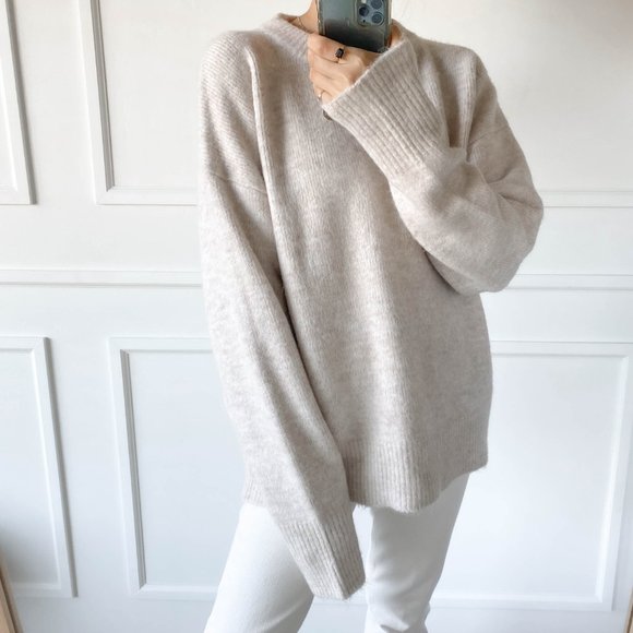 (✨LAST ONE✨) Thick Sweater Wool/Mohair Cream - Picture 4 of 15